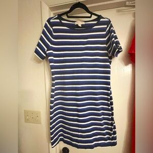 Michael Kors Dress stripped tee shirt style dress Lg good used condition